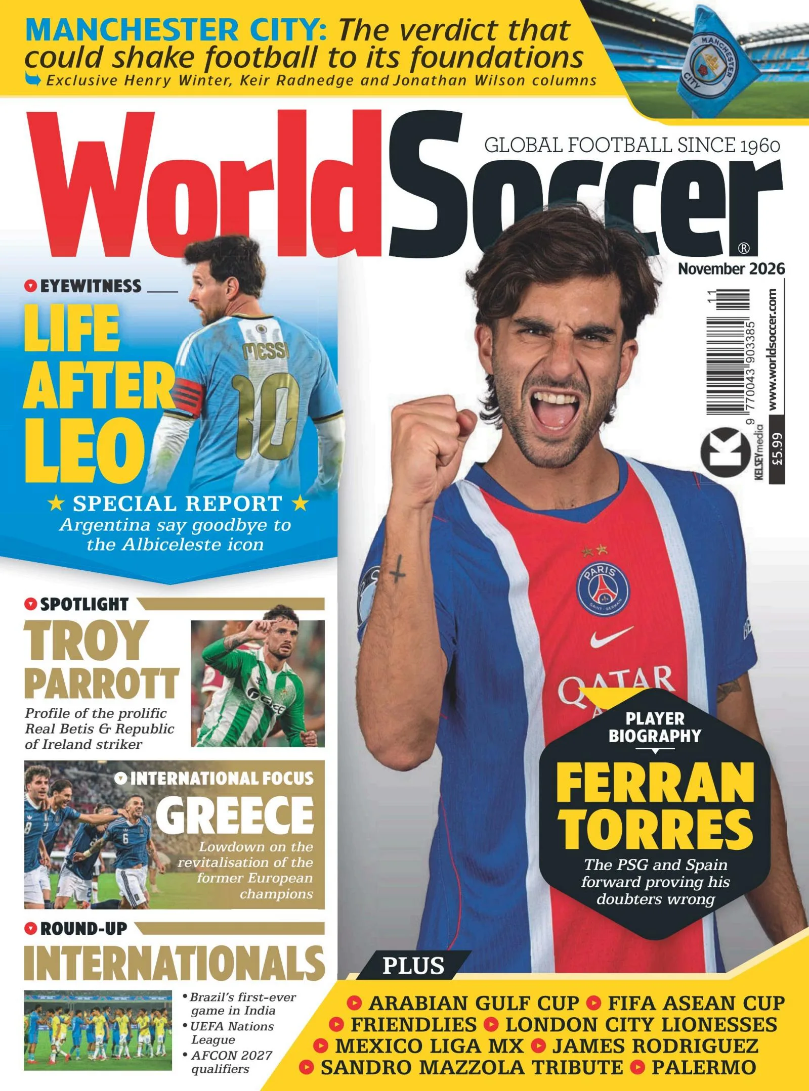 World Soccer 英國世界足球運動雜誌 2026年套組
